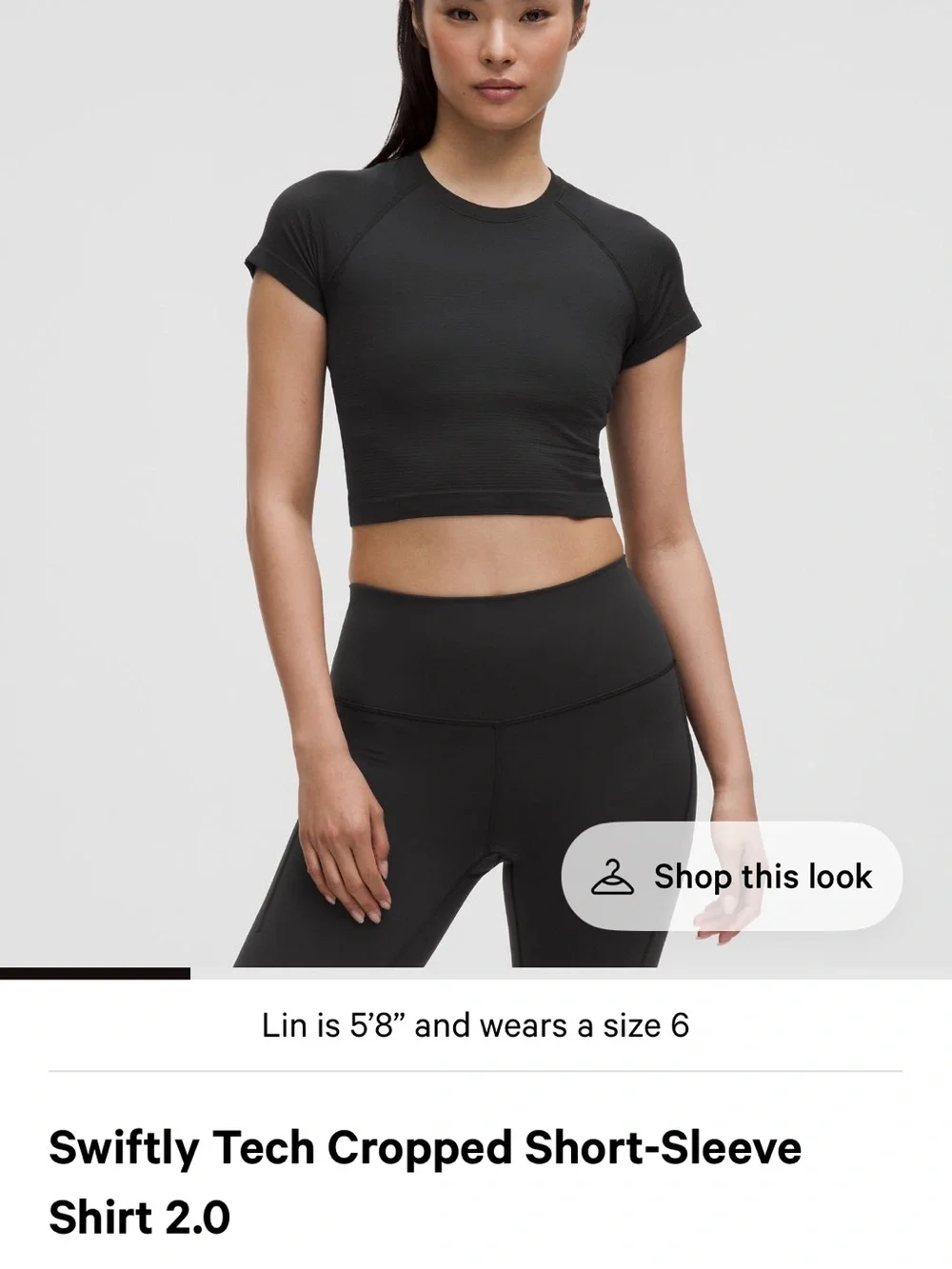 Lululemon align tennis skirt and swiftly tech cropped shirt - size 6 - Picture 6 of 6